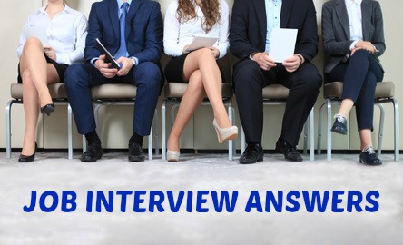 Candidates sitting waiting for job interview with writing 