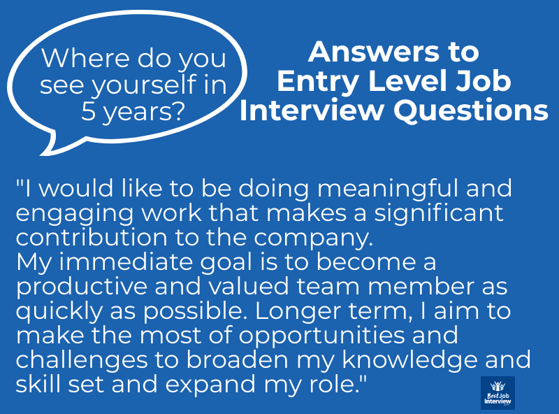 15 Entry Level Job Interview Questions and Answers