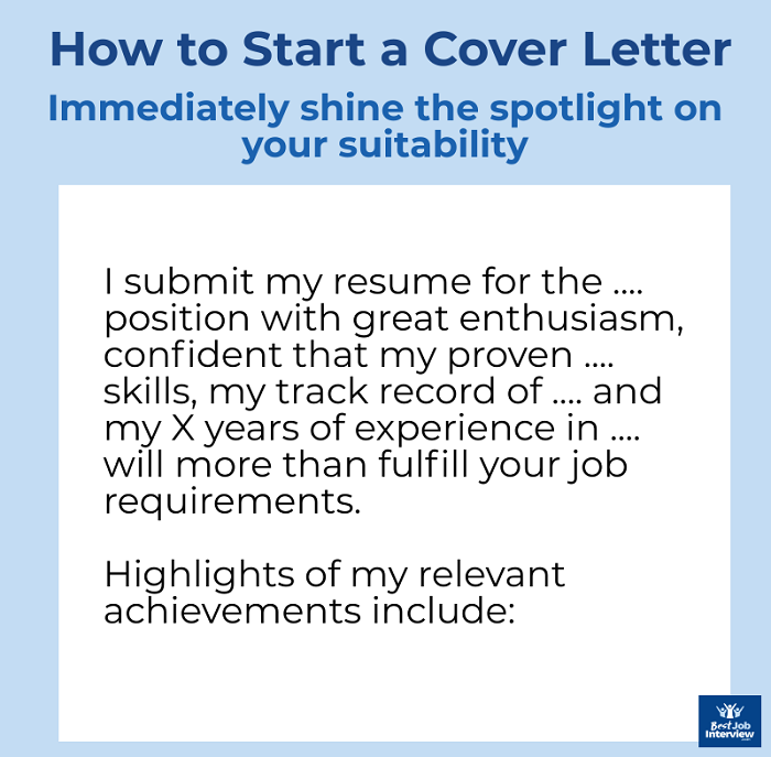 introduction cover letter for job application
