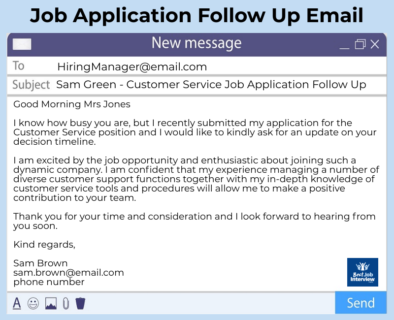 How To Write An Email Asking For An Update On A Job Printable Online