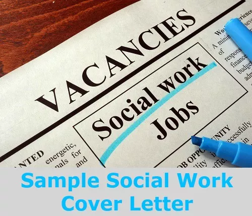 sample cover letter for social work